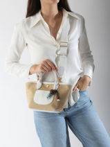 Longchamp Le panier pliage perles Messenger bag White-vue-porte