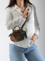 Longchamp Le pliage filet crochet Messenger bag Brown-vue-porte