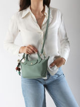 Longchamp Le pliage xtra perles Sacs port� main Bleu-vue-porte