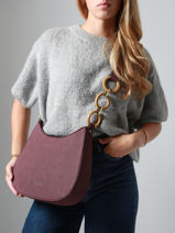 Shoulder Bag Heliconia Woomen Violet heliconia WHEL01-vue-porte