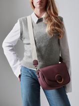 Sac Bandouli�re M Crocus Woomen Violet crocus WCRO04-vue-porte