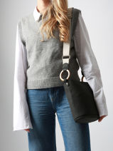 Shoulder Bag Crocus Woomen Black crocus WCRO22-vue-porte