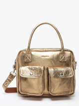 Leather Le Dandy A4 Satchel Paul marius Gold vintage S