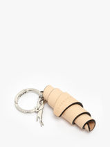 Longchamp Porte-cls croissant Key rings Beige-vue-porte