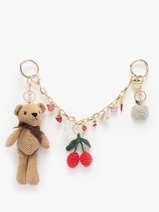 Double Cherry Bag Charm Viamailbag Beige long charm L