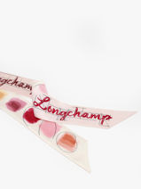 Longchamp Soie gots Foulard Rose-vue-porte