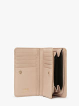 Compact Leather Ninon Zip Wallet Lancel Beige ninon A11123-vue-porte