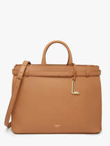 Shopping Bag Faubourg Leather Lancel Brown faubourg A13792