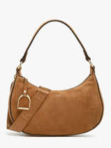 Sac Port� �paule Altesse Suede Cuir Etrier Marron altesse suede EASU017M
