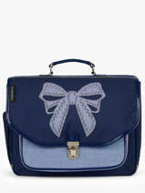 2-compartment Satchel Caramel et cie Blue boheme FI