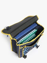 2-compartment Wheeled Satchel Real madrid Blue real 24BR203A-vue-porte