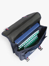 2-compartment Wheeled Satchel Federat. france football Blue fff 25BX203A-vue-porte