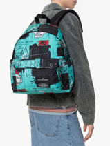 Sac � Dos 1 Compartiment + Pc 14" Eastpak Bleu eastpak x basquiat A5BG4BAS-vue-porte