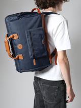 Cabin Duffle Bag Backpack Travel Cabaia Blue travel DUFFV2-vue-porte