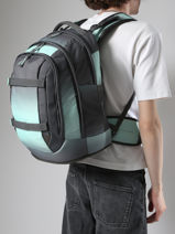 2-compartment Backpack Satch Gray pack 1322-vue-porte