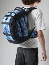Sac � Dos 2 Compartiments Satch Bleu pack 1322-vue-porte