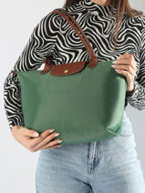 Longchamp Le pliage original Besaces Vert-vue-porte