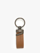 Keychain Foulonne Leather Yves renard Brown foulonne 2328