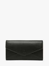 Wallet Leather Yves renard Black enveloppe 29286