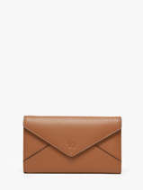 Wallet Enveloppe Leather Yves renard Brown enveloppe 29283