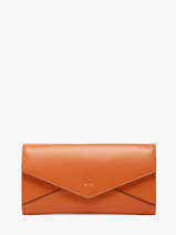 Wallet Enveloppe Leather Yves renard Orange enveloppe 29286