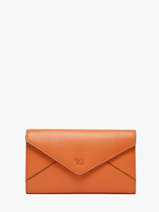 Wallet Leather Yves renard Orange enveloppe 29283