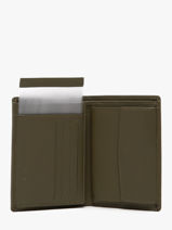Wallet Leather Yves renard Green smooth 15419-vue-porte