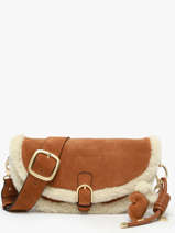 Sac Bandouli�re Alpin Cuir Etrier Beige alpin EALP050S