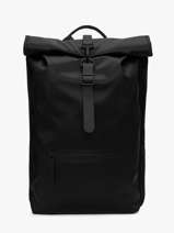 Rolltop Rucksack - 1 Compartment Backpack With 14" Laptop Sleeve Rains Black city 13320