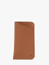 Sunglass Case Madras Leather Etrier Brown madras EMAD5017