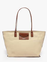 Shoulder Bag Canvas Kba Lancaster Beige canvas kba 50