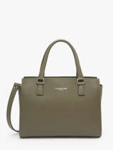 Sac Trap�ze Smooth Cuir Lancaster Vert smooth 3