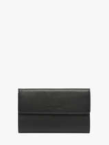 Leather Wallet Foulonn Pia Lancaster Black foulonne pm 22