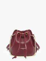 Sac Bourse Alba Double Cuir Lancaster Rouge alba double 80