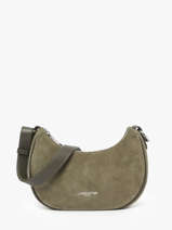 Sac Bandoulire Suede Cuir Lancaster Vert suede 81
