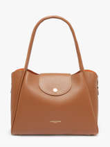 Shoulder Bag Ida Double Leather Lancaster Brown ida double 85