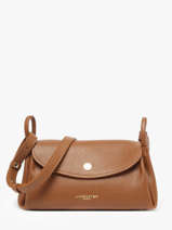 Sac Bandoulire Accordeon Double Cuir Lancaster Marron accordeon double 88