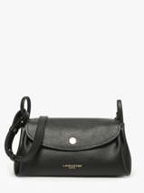Shoulder Bag Accordeon Double Leather Lancaster Black accordeon double 88