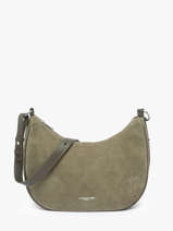Shoulder Bag Suede Leather Lancaster Green suede 82