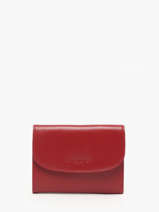 Portefeuille Cuir Lancaster Rouge paris pm 24