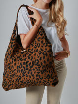 Sac Port paule 1 Compartiment Roxy Marron back to school RJBP4911-vue-porte