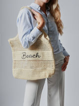 Sac Port paule Beach Papier Miniprix Beige beach Q637-vue-porte
