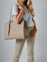 Shoulder Bag Format A4 Gallantry Beige format a4 R1999-vue-porte