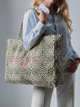 Sac Port� �paule Cabas Coton Mandoline Multicolore cabas M01-vue-porte
