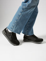 Sneakers In Leather Remonte Black women 4-vue-porte