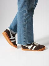Sneakers Elan In Leather Gola Brown women CLB538-vue-porte