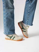 Sneakers Elan In Leather Gola Beige women CLB538-vue-porte