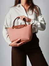 Longchamp Le pliage original Handbag Pink-vue-porte