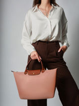 Longchamp Le pliage original Handbag Pink-vue-porte