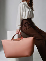 Longchamp Le pliage original Sacs de voyage Rose-vue-porte